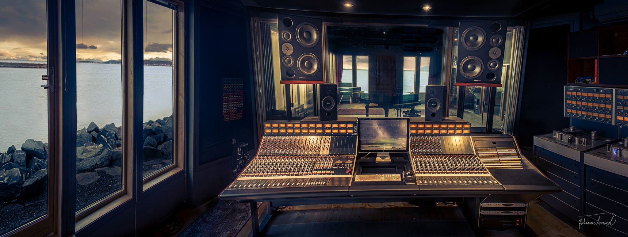 Ocean Sound Recording Studio - control desk. Image courtesy of OSR