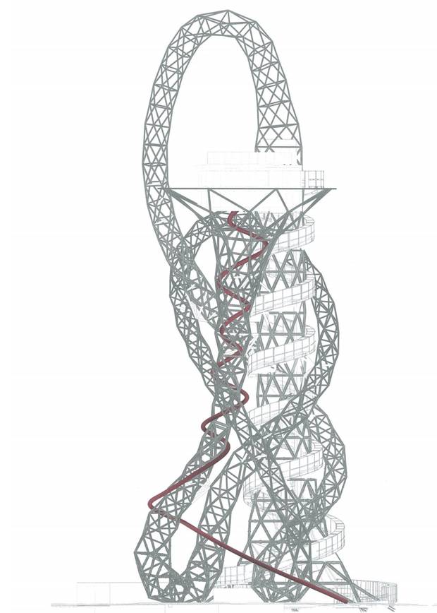 Orbit tower helter skelter, Queen Elizabeth Olympic Park