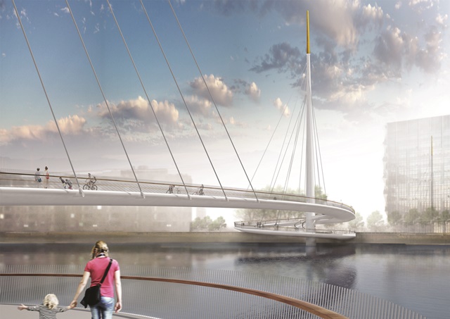 Nine Elms to Pimlico bridge proposal by Bystrup Architecture Design and Engineering