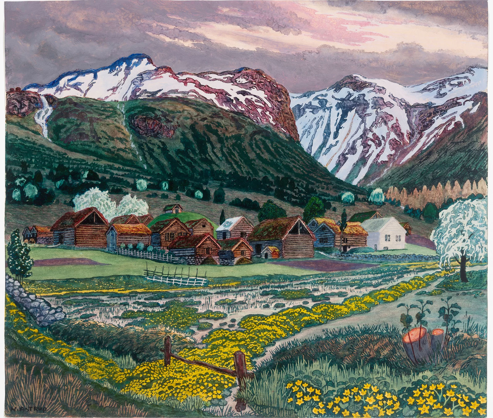 'Marsh Marigold Night', c 1915, by Nikolai Astrup. Photograph: Dag Fosse/Kode Art Museums of Bergen