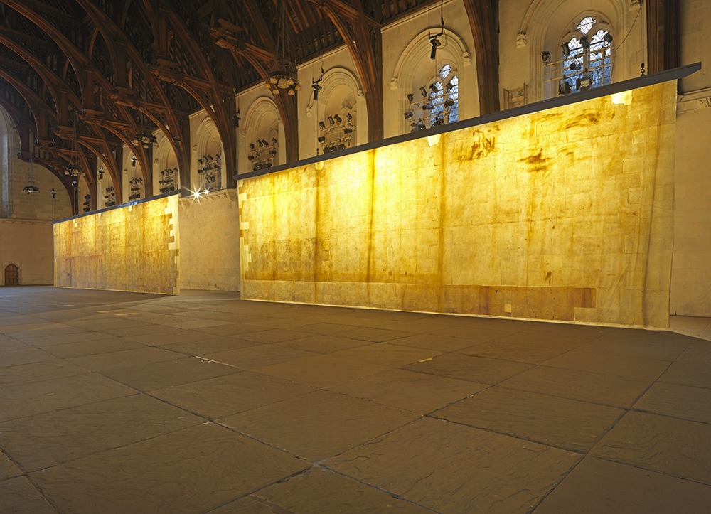 The Ethics of Dust at Westminster Hall, by Jorge Otero-Pailos, 2016. An Artangel commission. Photography: Marcus J Leith