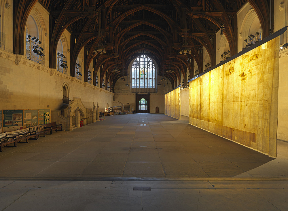 The Ethics of Dust at Westminster Hall, by Jorge Otero-Pailos, 2016. An Artangel commission. Photography: Marcus J Leith