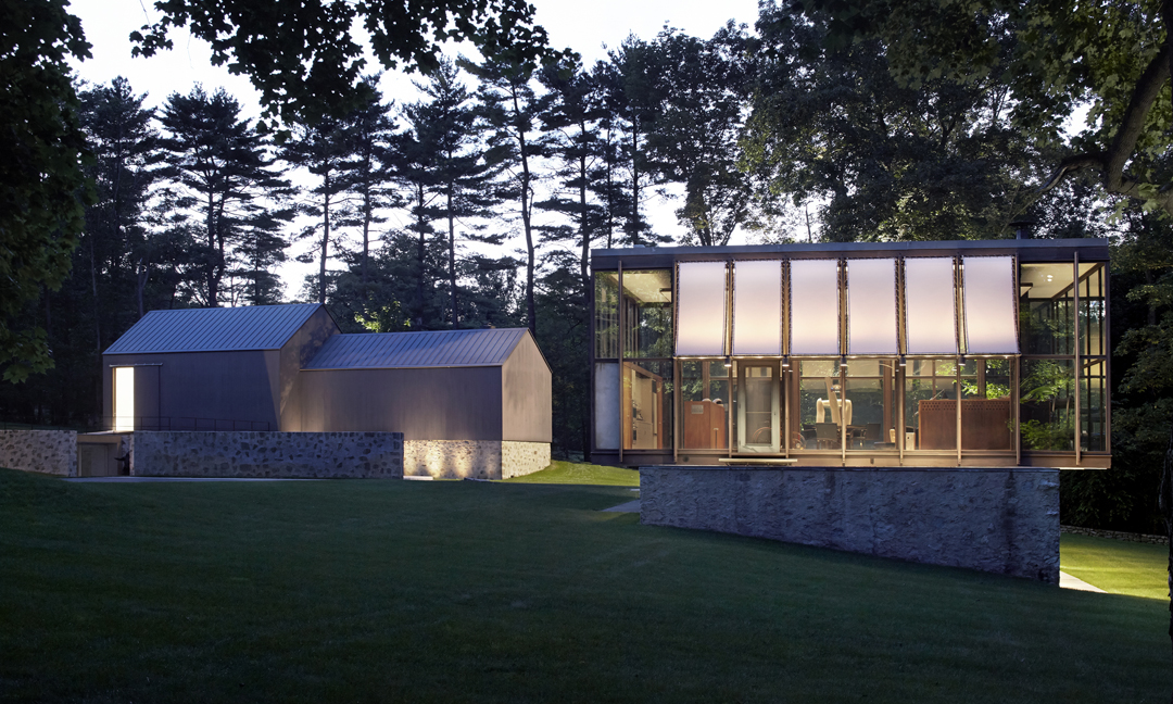 Wiley House in Connecticut by Philip Johnson. Image via Architecture for Sale