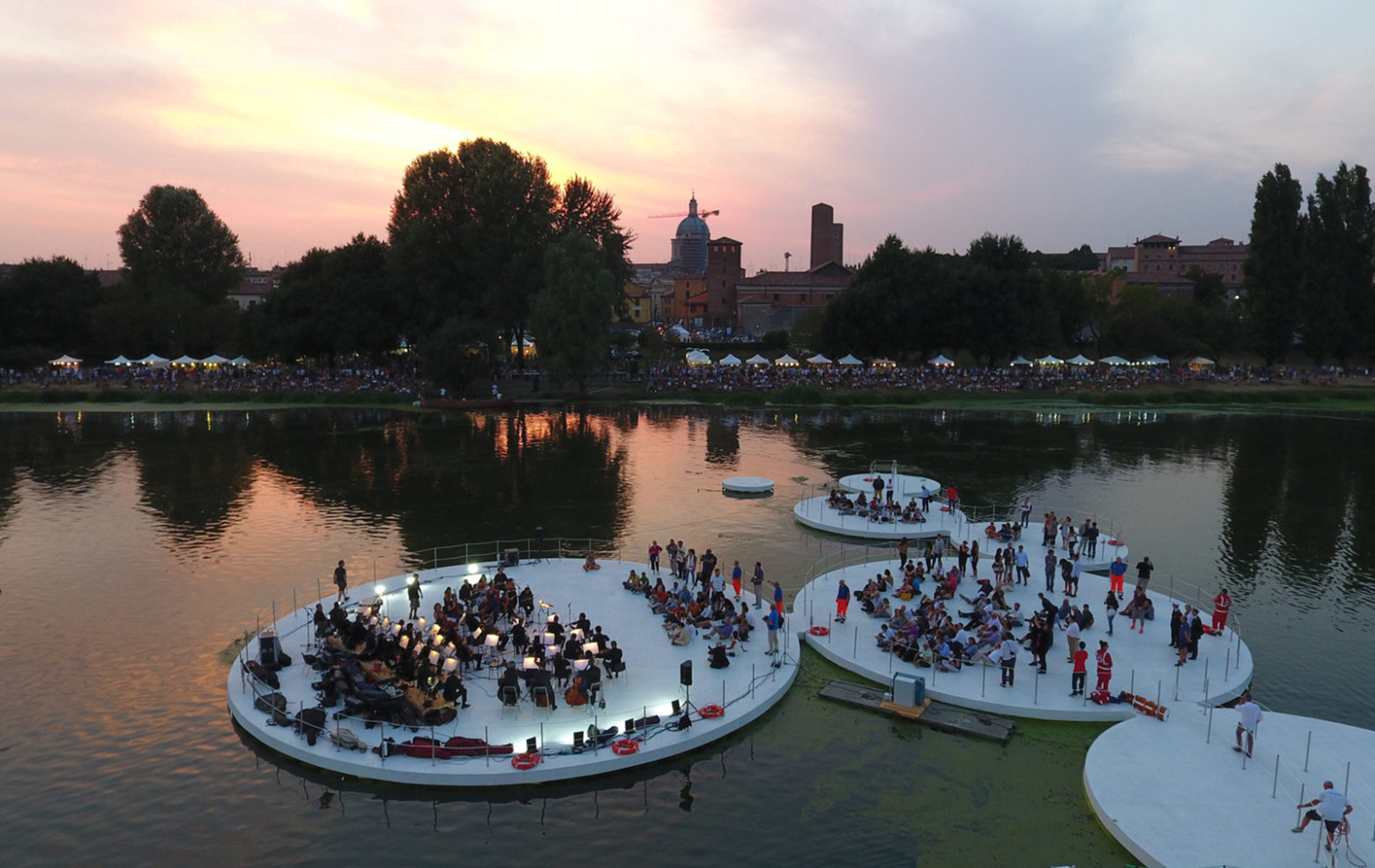 Space Caviar Designs Floating Stages For Mantua Italy