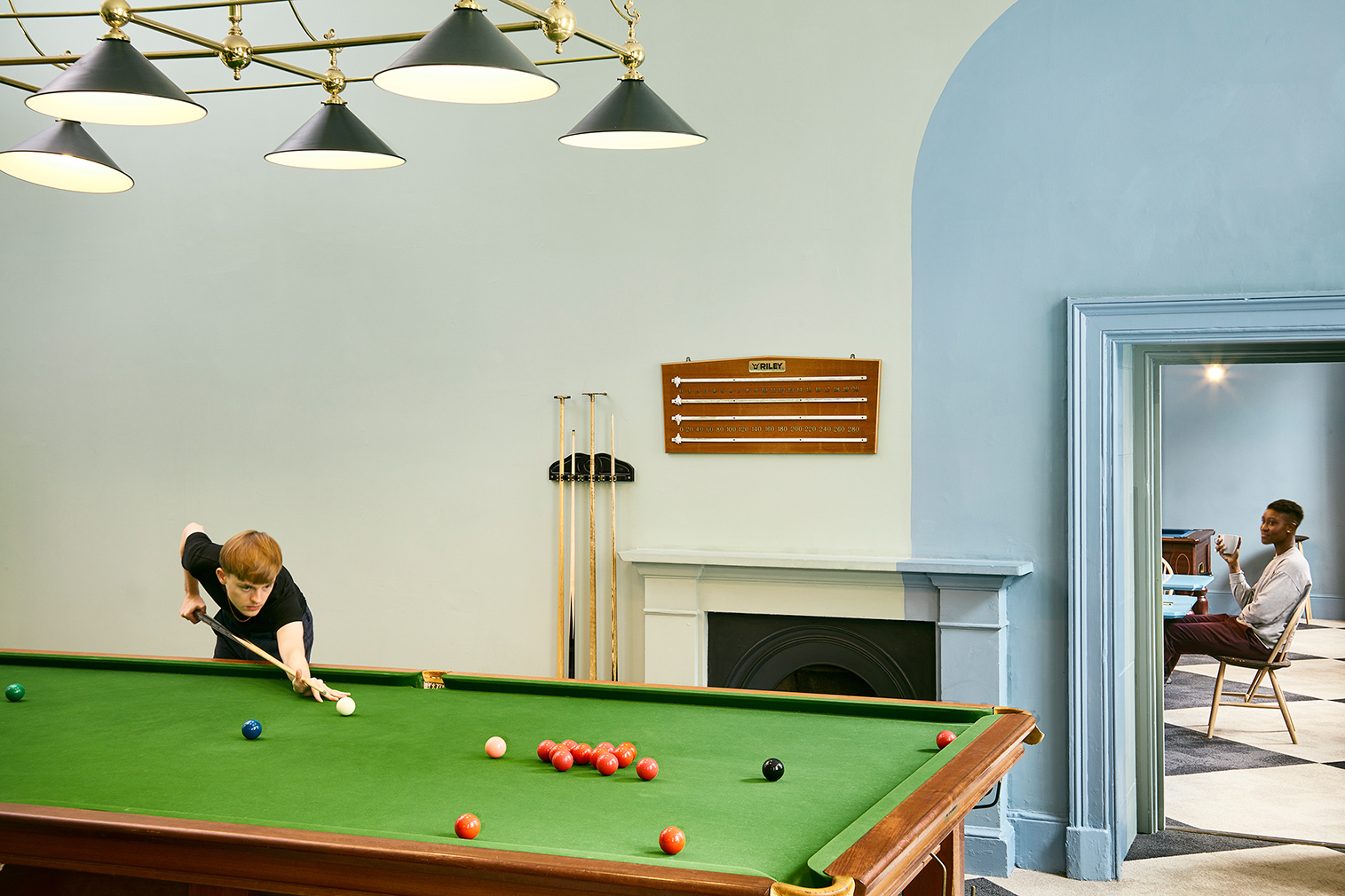 Snooker Rooms, part of Somerset House Studios. Photography: Luke Walker