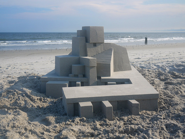 Modernist sandcastle