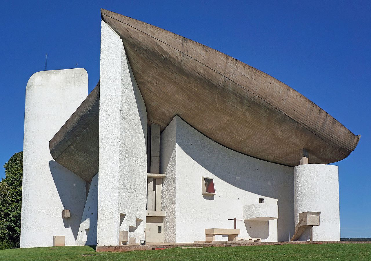 The chapel of Notre Dame by Le Corbusier