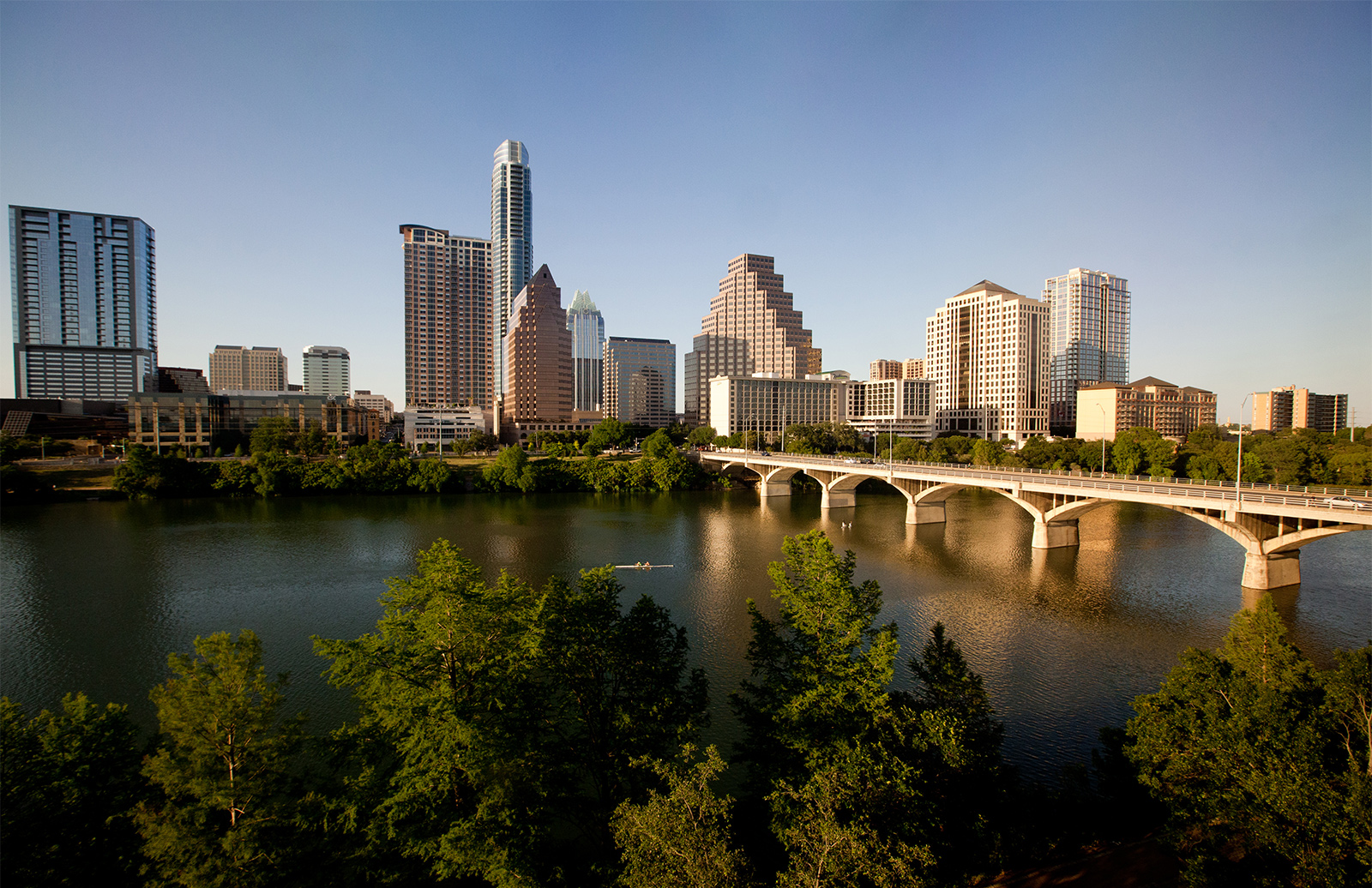 Austin skyline during summer
