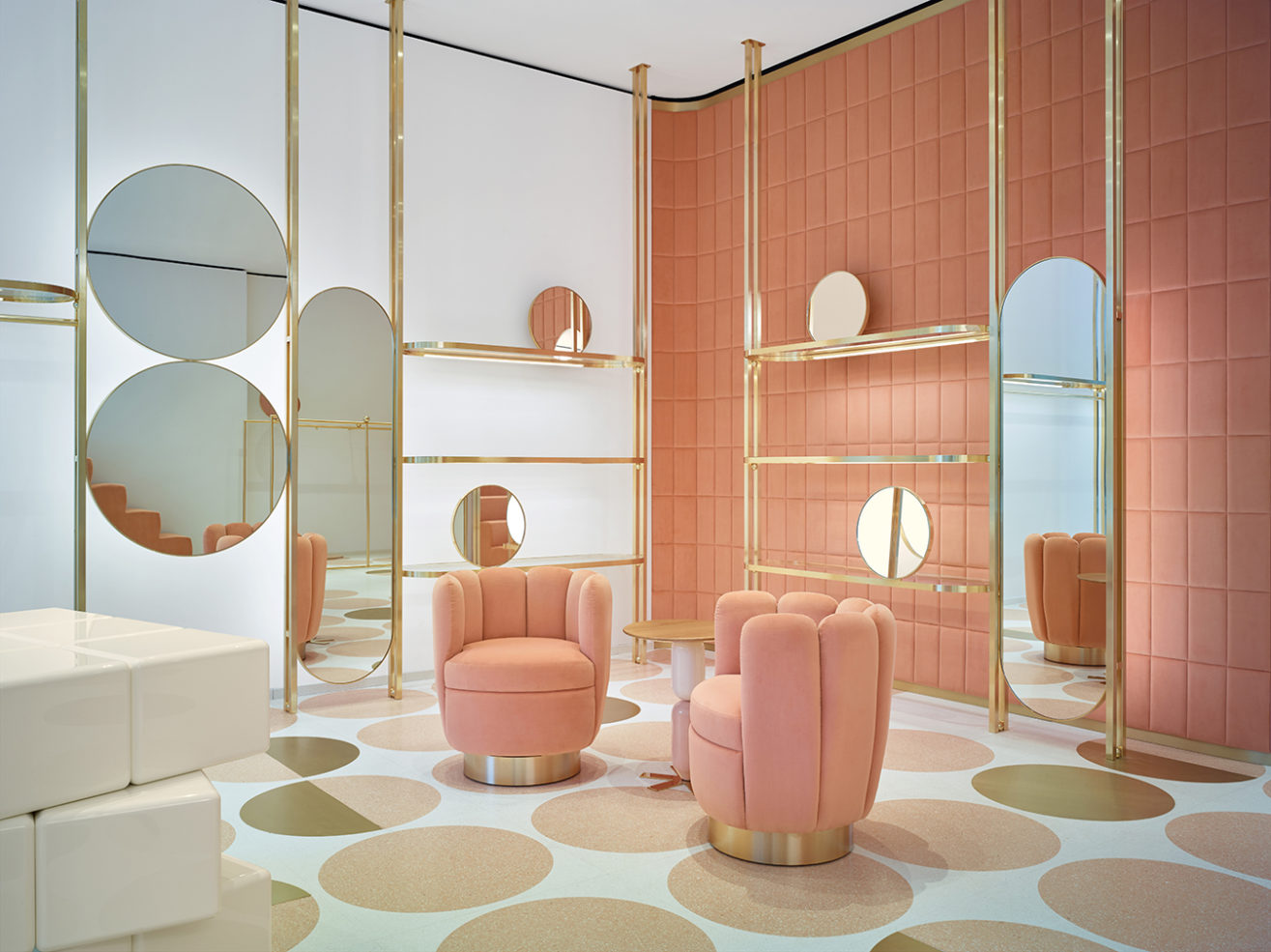 Interior designers who use colour in radical ways: India Mahdavi and her Red Valentino store design