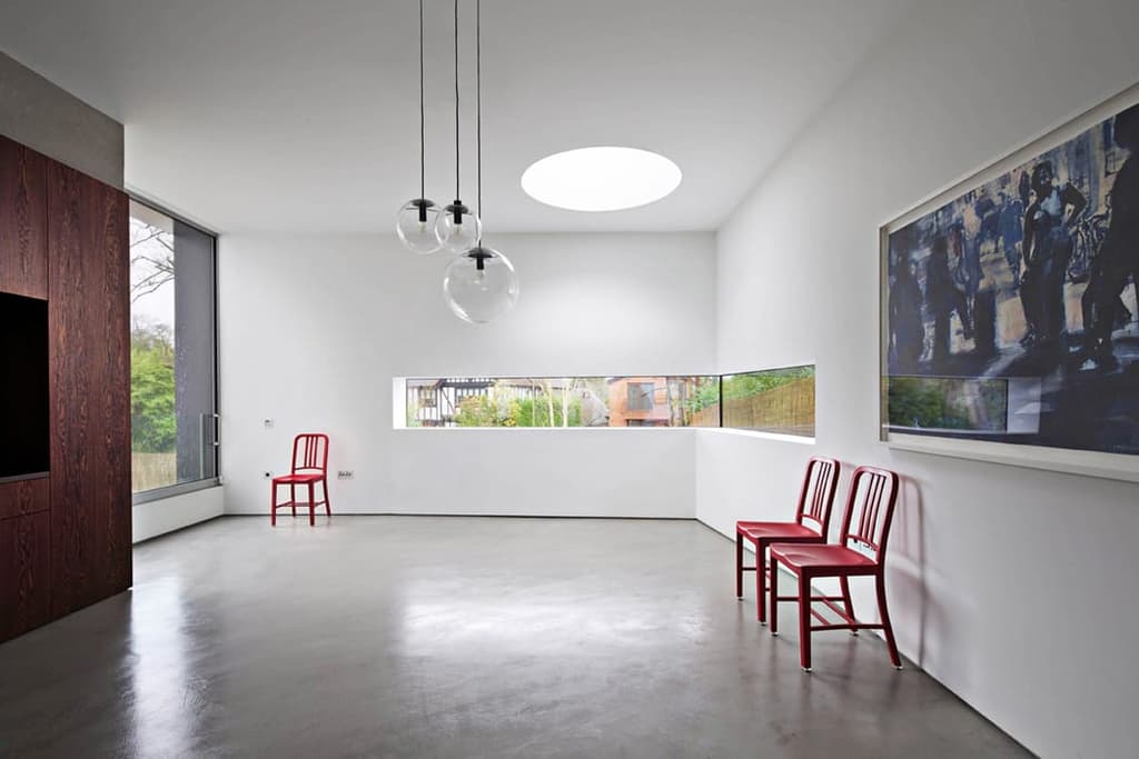 The gallery like space of the family dining room
