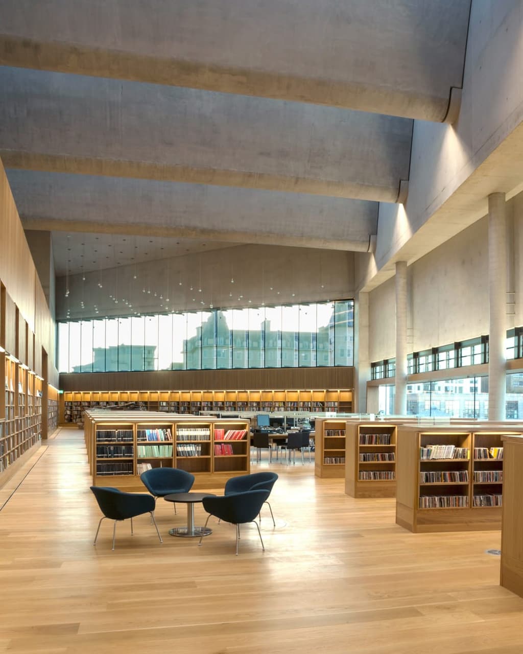 Interior of the dlr LexIcon designed by Carr Cotter & Naessens