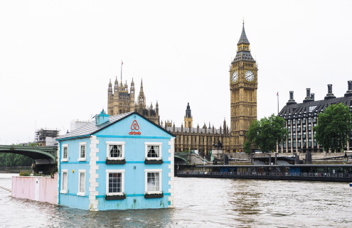 Airbnb floats a house down the River Thames