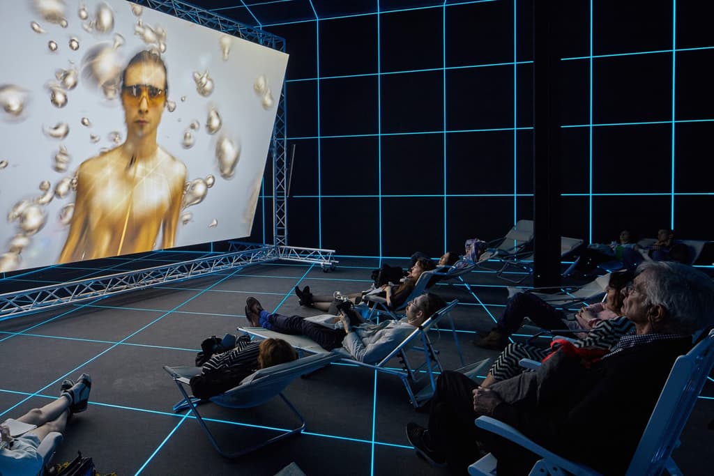 Hito Steyerl, Factory of the Sun (videostill), 2015. Photography: Manuel Reinartz