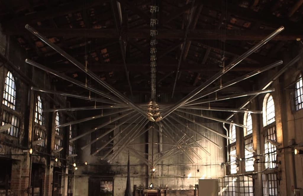 Studio Drift’s glass sculpture undulates inside an empty Murano factory