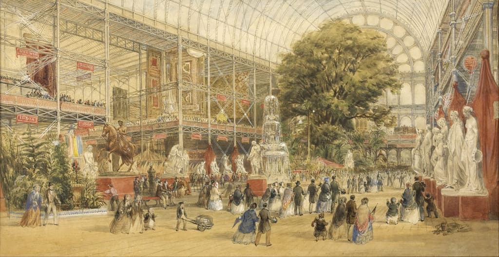 Queen Victoria opening the 1851 Universal Exhibition, at the Crystal Palace in London, by artist Thomas Abel Prior