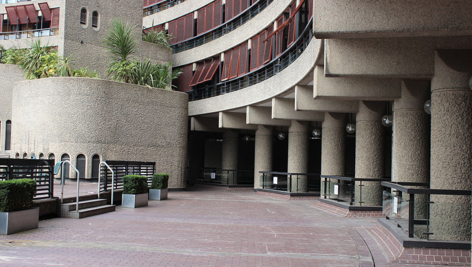 The Barbican Frobisher Staircases from Conservatory