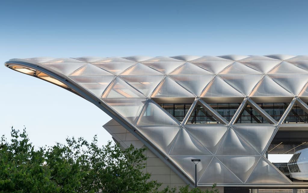 Crossrail Place designed by Foster + Partners