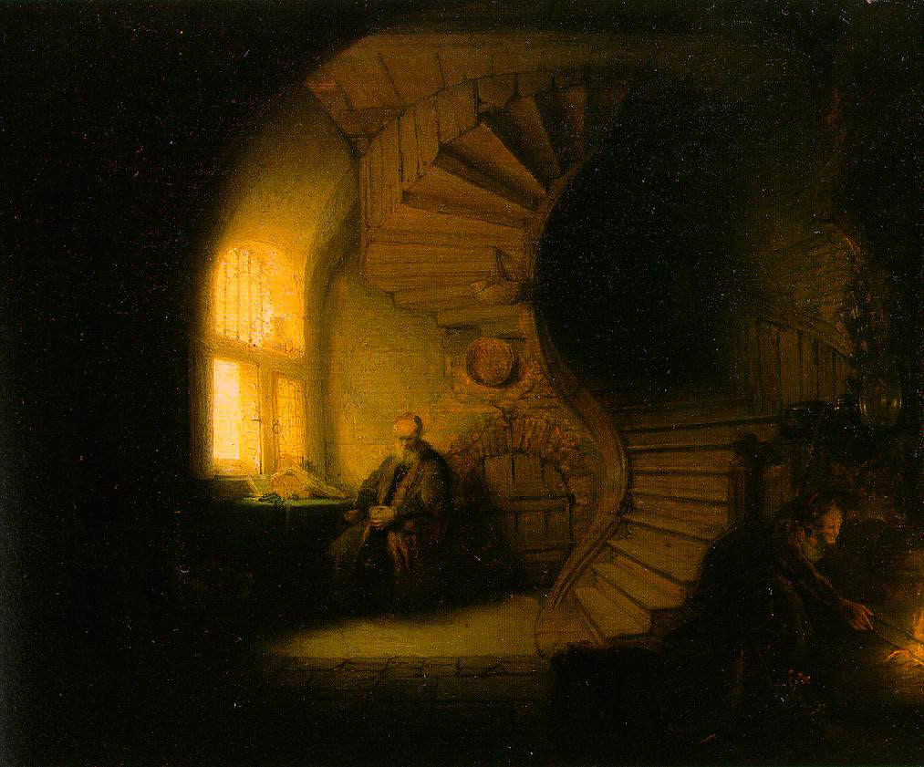 Philosopher in Meditation, by Rembrandt, 1632