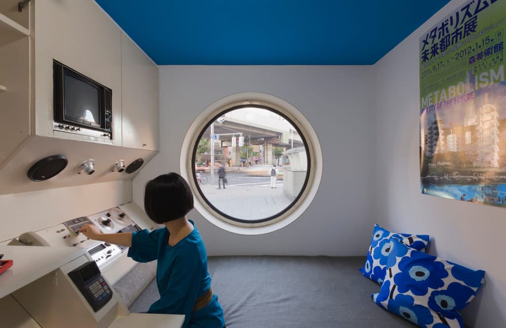 Inside one of the units at the Nakagin Capsule Tower Photography: Mori Art Museum