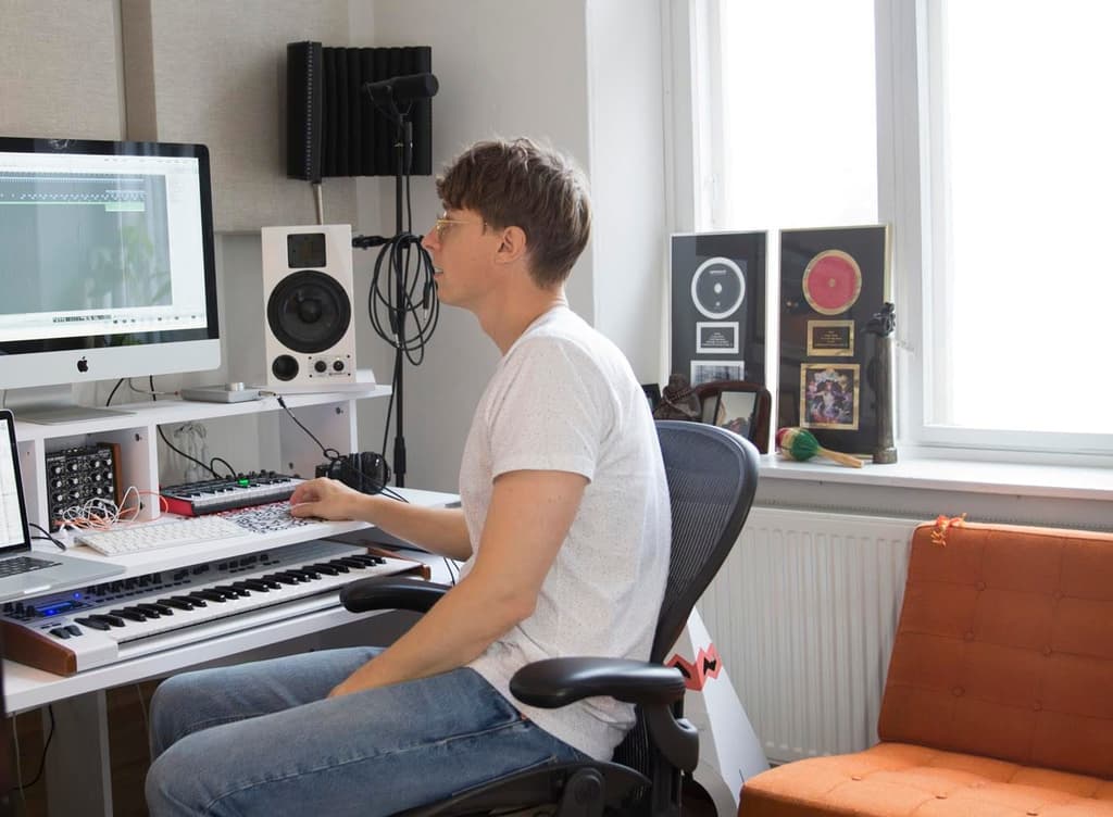Kasper Bjorke in his home studio. How I live, The Spaces. Photography Anne Mie Dreves