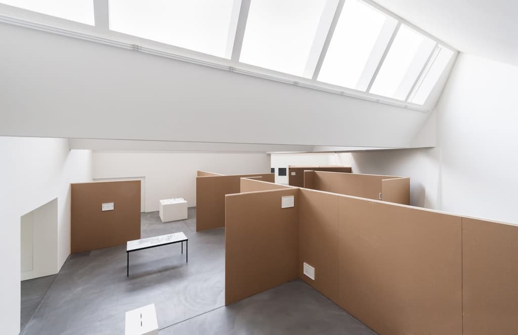 Artists John Wood and Paul Harrison turn a Basel gallery into a labyrinth