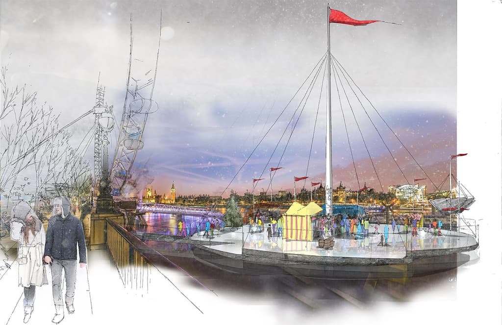 NBBJ wants to freeze the River Thames for ice skating