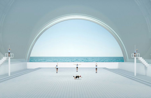 5 finds from across the web: surreal swimming pools, psychedelic textile mills and more