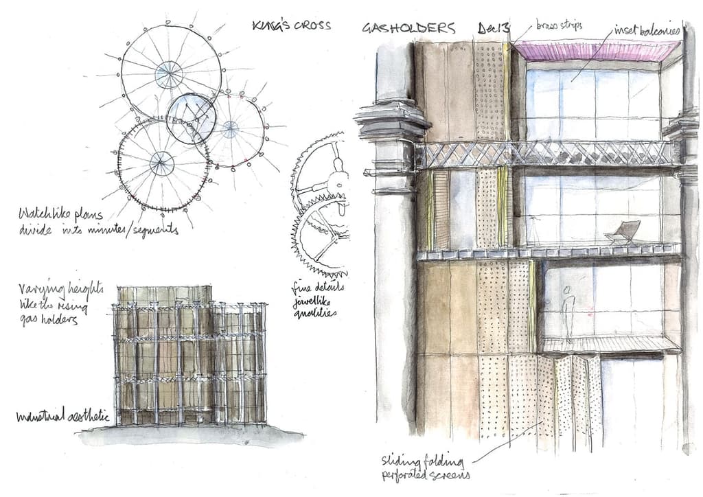 Kings-cross-gasholders-wilkinson-eyre-sketch