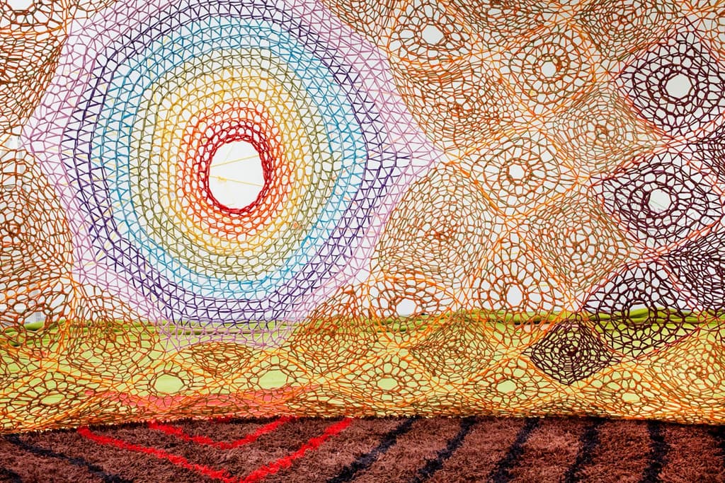 Detail of Neto's 'Yubẽ bushka', 2016. Photography: Petri Virtanen, Kansallisgalleria / Finnish National Gallery