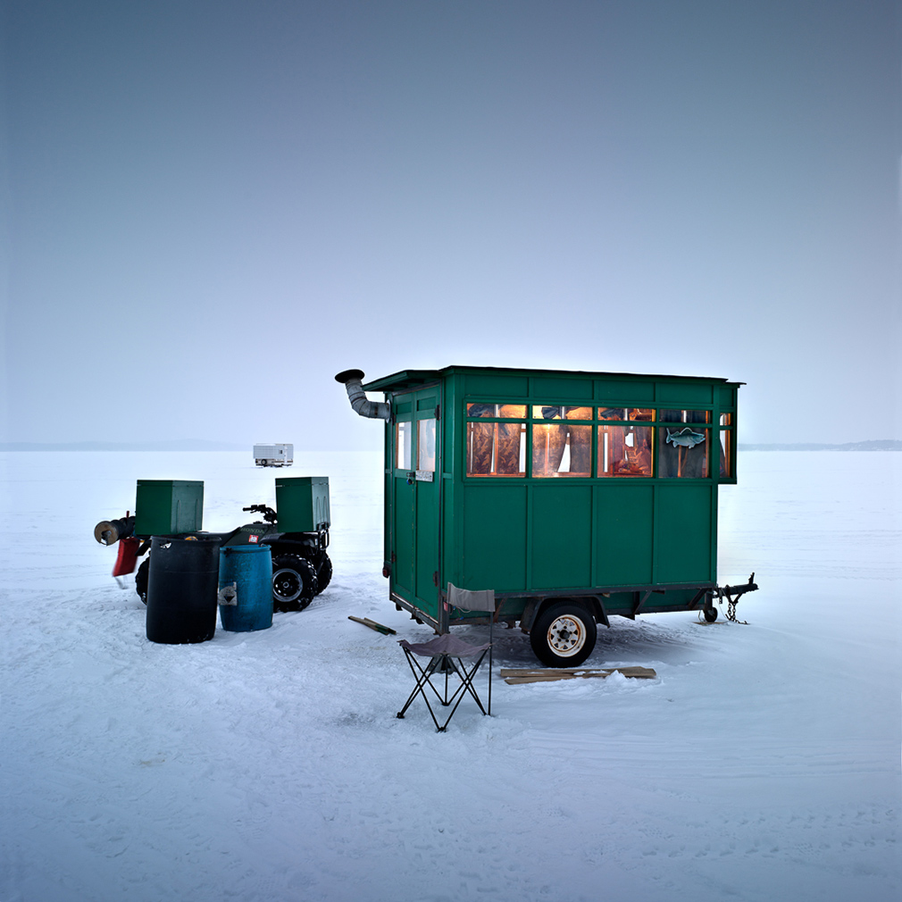 Mike Rebholz photographs the ice-fishing huts of Wisconsin - The