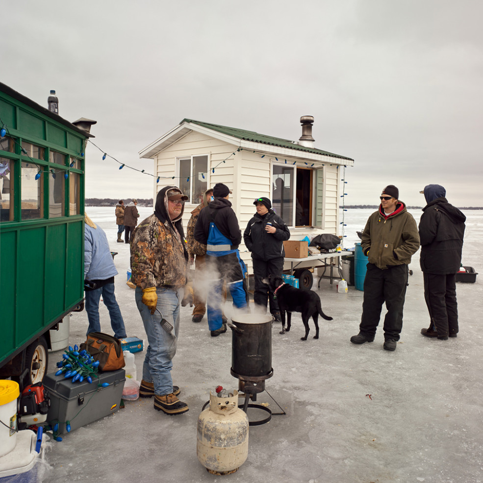 Mike Rebholz photographs the icefishing huts of Wisconsin The Spaces