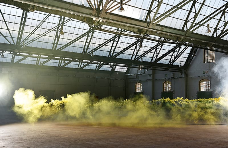 Photography collective Ottomura fills a former customs house with colourful clouds