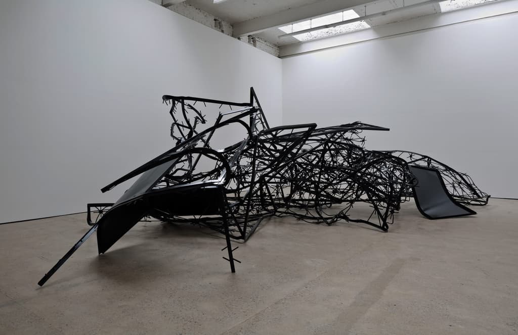 A Polish housing estate inspires Monika Sosnowska’s twisting metal forms in Glasgow