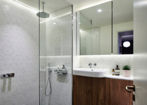 Television Centre Pavilion at 89 Wood Lane. Interior architecture by AHMM and interior furnishings by Suzy Hoodless. Courtesy of Television Centre/Stanhope. Photography: Guy Archard