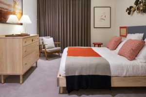 Television Centre Pavilion at 89 Wood Lane. Interior architecture by AHMM and interior furnishings by Suzy Hoodless. Courtesy of Television Centre/Stanhope. Photography: Guy Archard