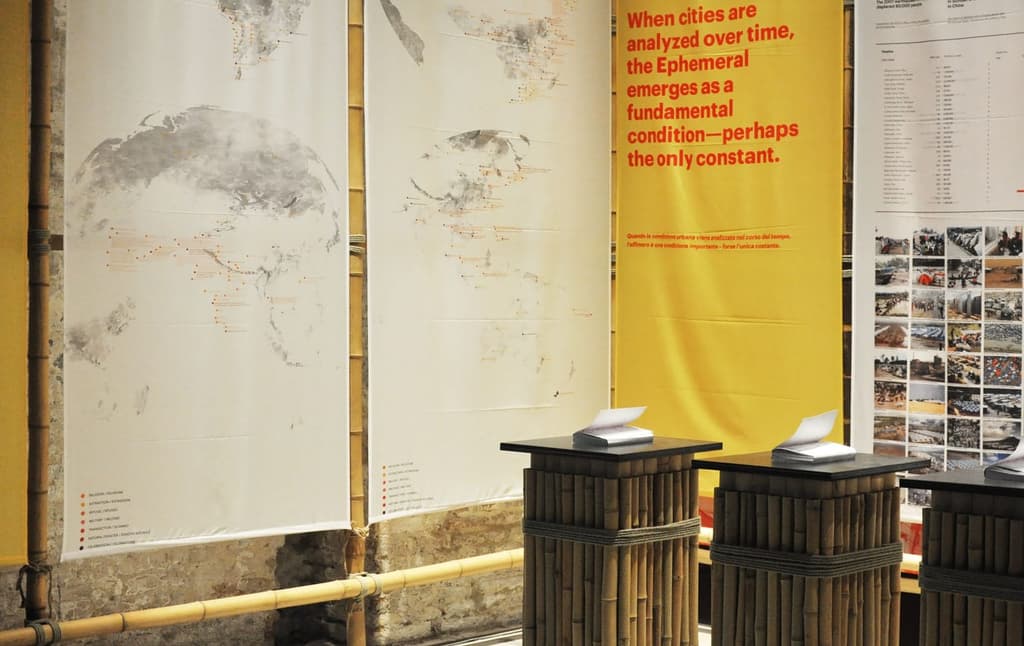 The 'Ephemeral Urbanism' installation at the Arsenale