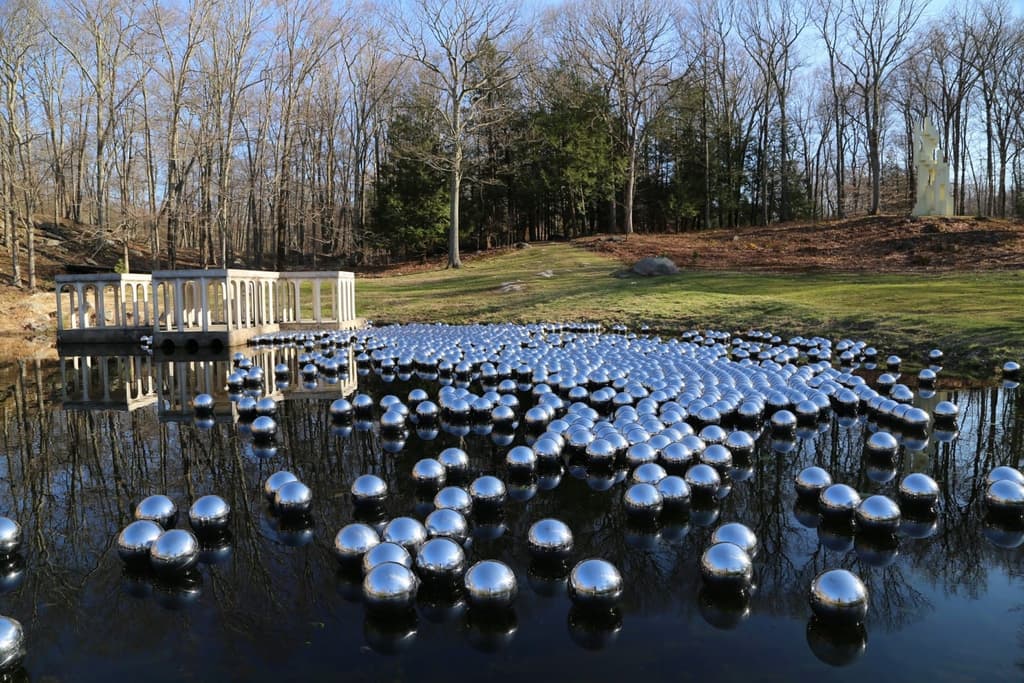 Kusama's Narcissus Garden at Philip Johnson's Glass House