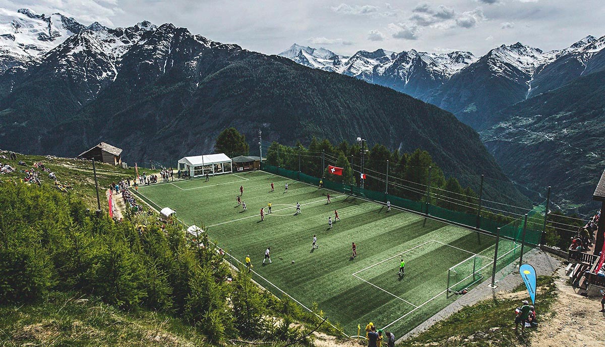 Ottmar Hitzfeld Stadium in Gspon, Switzerland