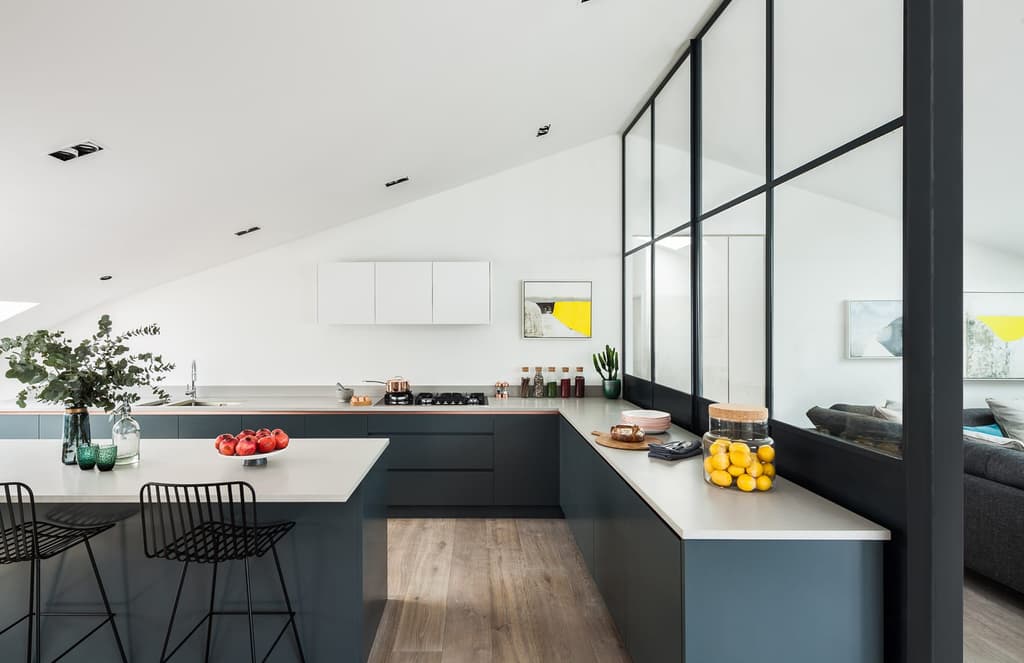 The penthouse apartment is on the market via Savills. Photography: David Bulte