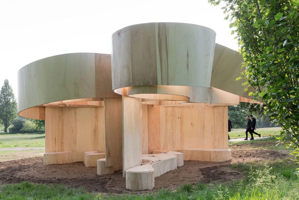 Serpentine Summer House 2016 designed by Barkow Leibinger. Photography: © Iwan Baan