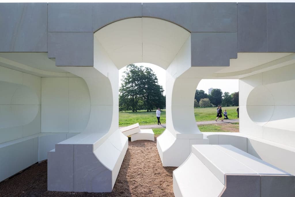 Serpentine Summer House 2016 designed by Kunlé Adeyemi (NLÉ). Photography: © Iwan Baan