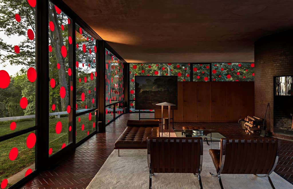 Yayoi Kusama covers Philip Johnson’s Glass House in polka dots