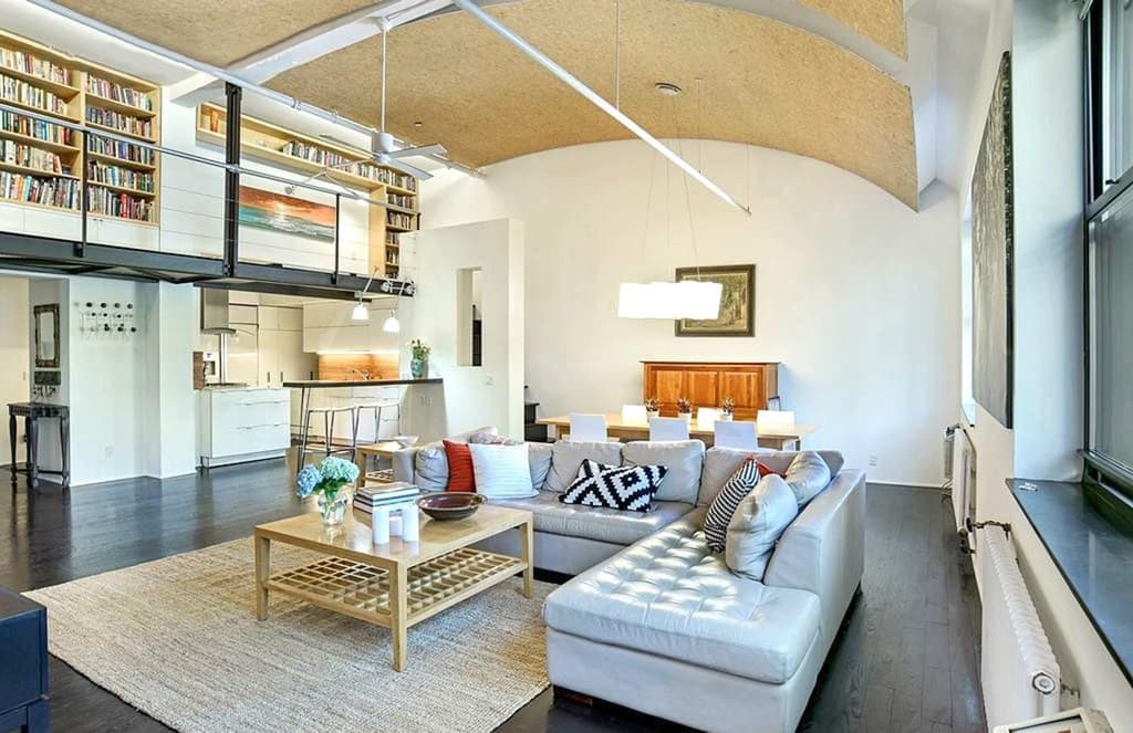 Brooklyn apartment with a 14ft-tall library hits the market for $1.7m