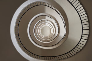 Bauhaus stairwells in Budapest photographed by Balint Alovits
