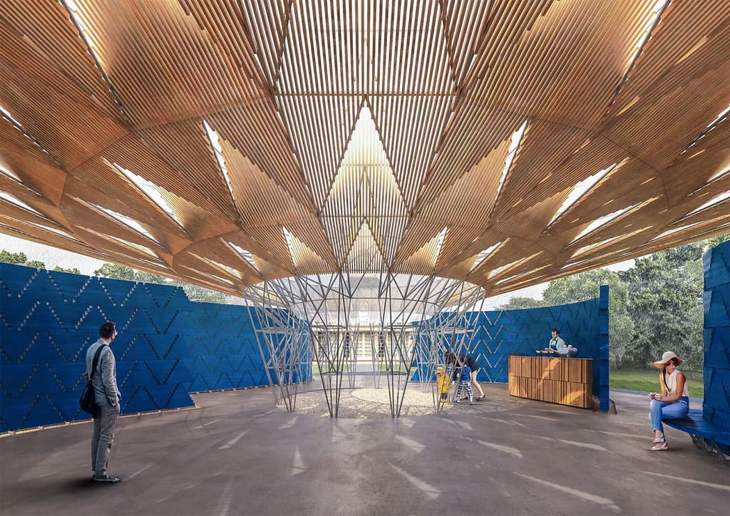 Diébédo Francis Kéré’s Serpentine pavilion. Photography: Serpentine gallery