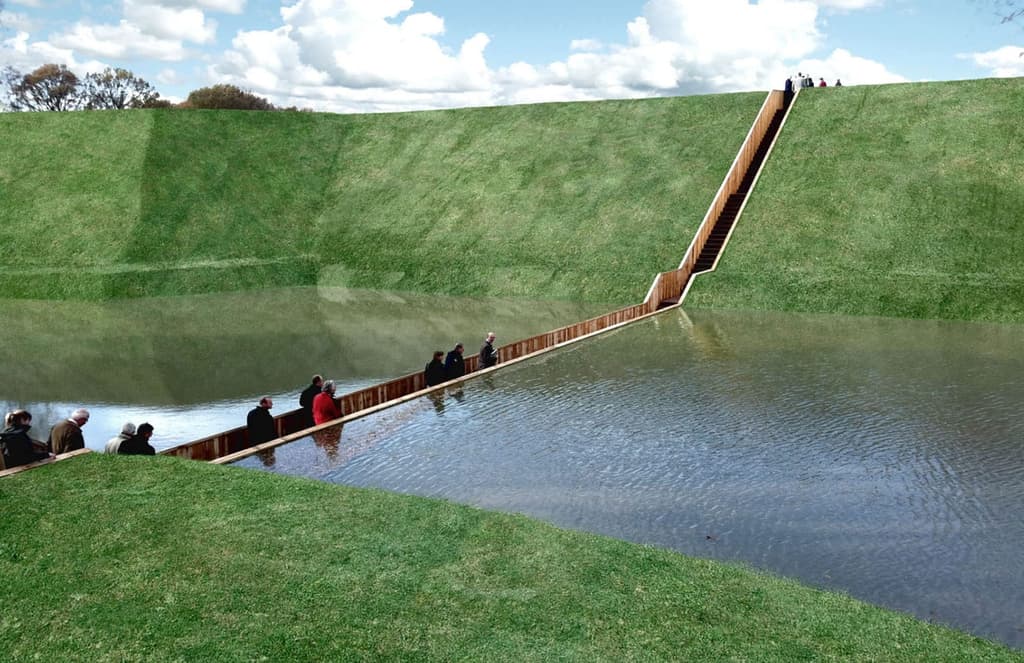 Sunken Bridge (Moses Bridge), Halstern, Netherlands, designed by RO & AD