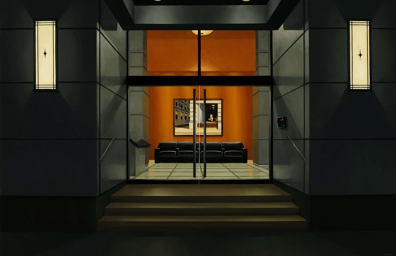 Edward Hopper Miniatures Hang Inside These Paintings Of Empty Lobbies