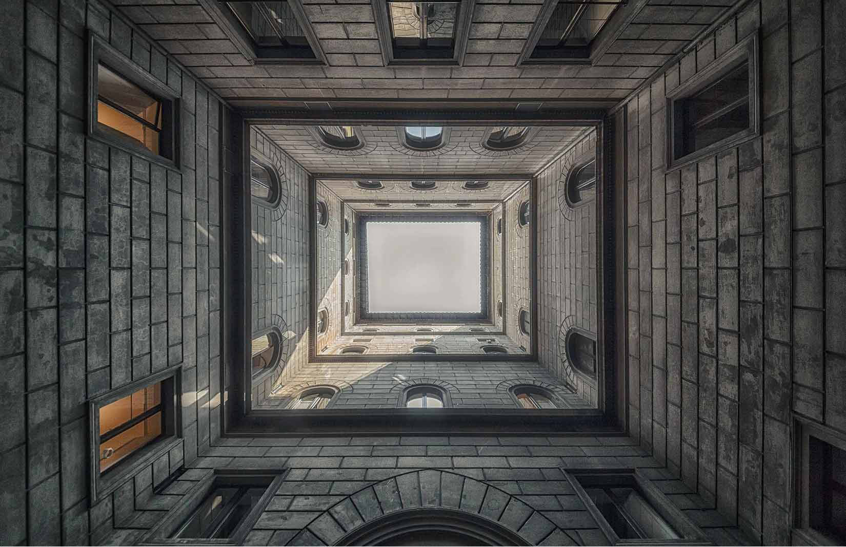 Italian courtyards series, Tunnels to the Sky by Seth Vane.
