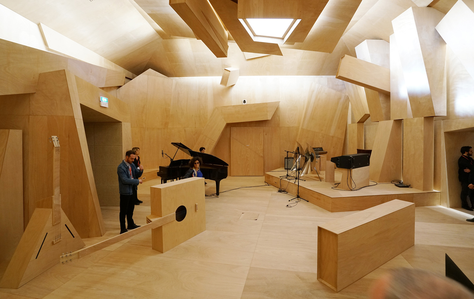 Xavier Veilhan's recording studio installation at the French Pavilion during the Venice Biennale
