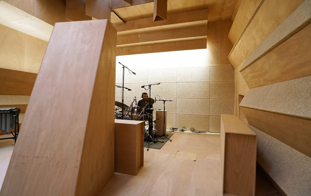 Xavier Veilhan's recording studio installation at the French Pavilion during the Venice Biennale